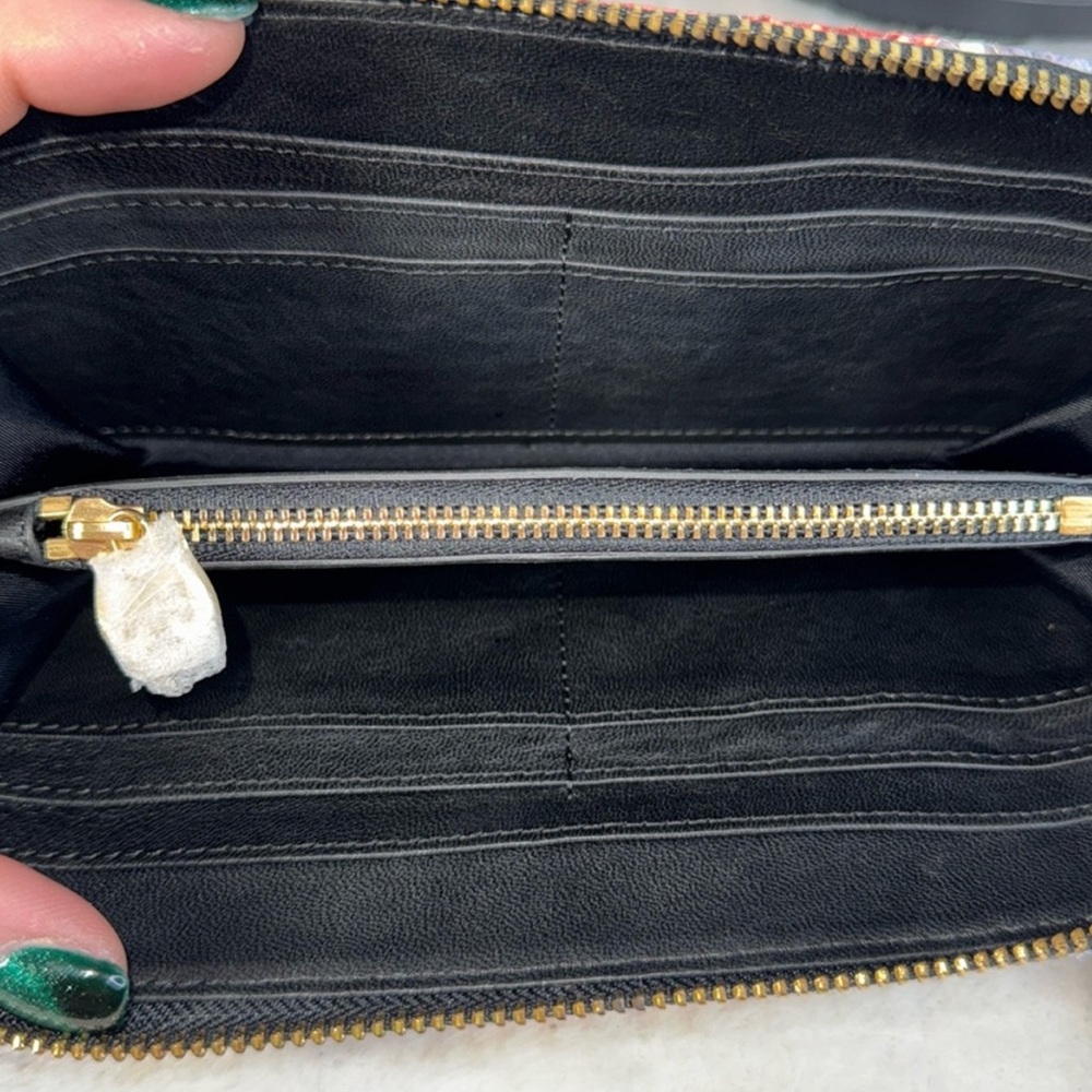 Tory Burch Python Embossed Leather Zip Around Con… - image 8